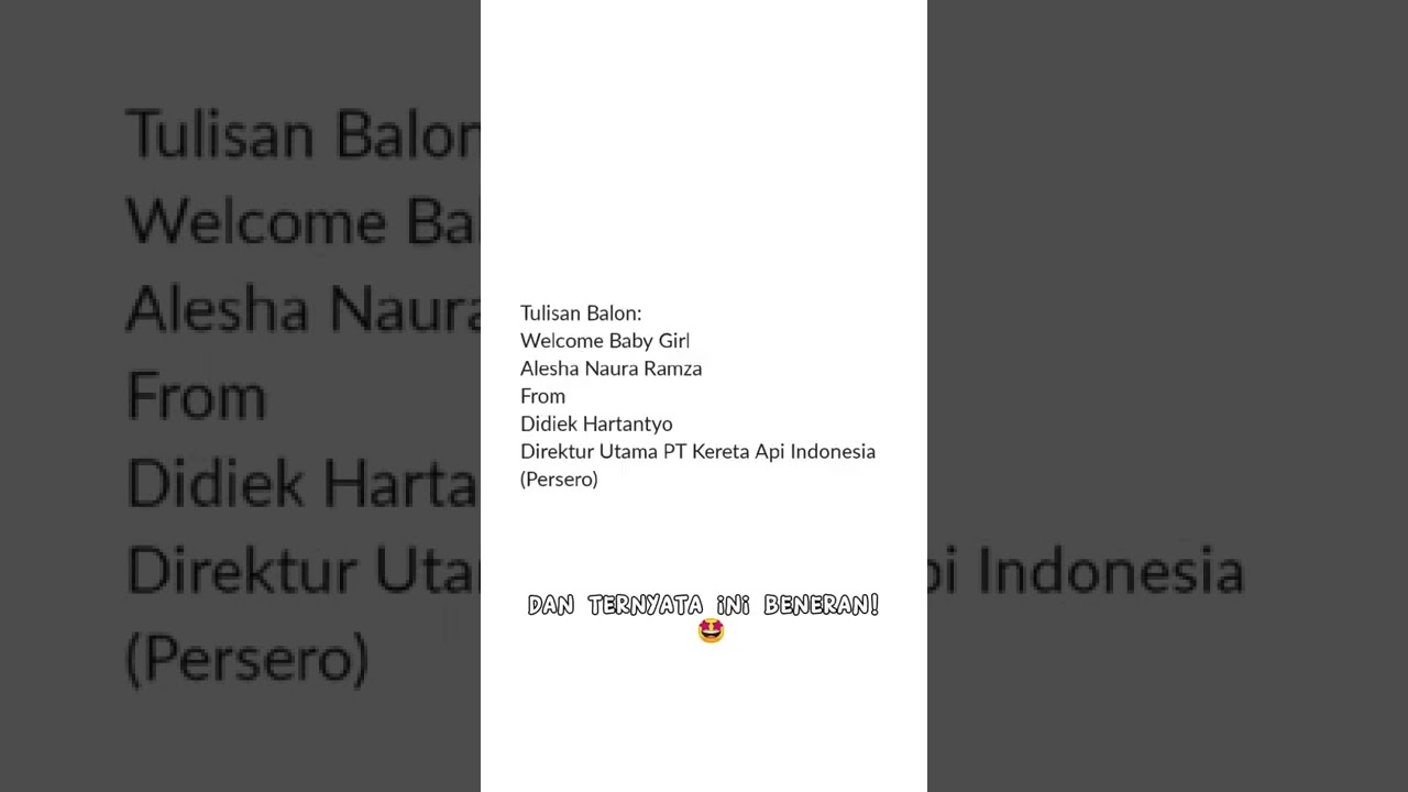 BANTU KASIH HADIAH DARI DIRUT PT. KAI (Persero) UNTUK MALAIKAT KECIL