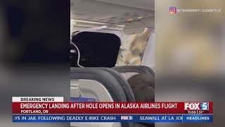 Alaska Airlines Flight Makes Emergency Landing After Hole Opens Up In Cabin