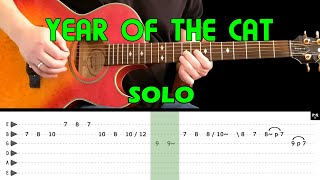 YEAR OF THE CAT - Guitar lesson - Guitar solo with tabs (fast & slow) - Al Stewart