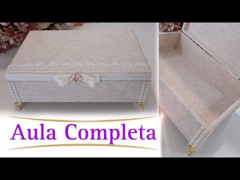 CAIXA revestida no LINHO | Linho Misto | Linho de fazer roupas #rharalembrancas