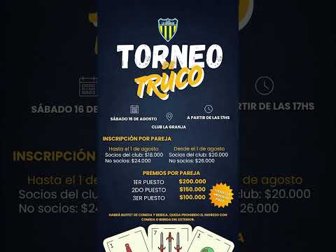 Sábado 16/08/25. 17 hs. La Granja, Sierras Chicas, Prov. de Córdoba. #locosxeltruco #truco