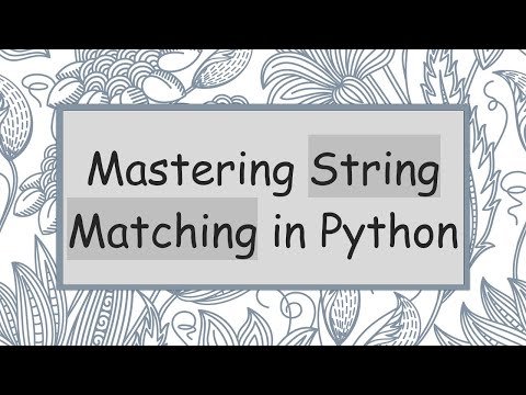Mastering String Matching In Python