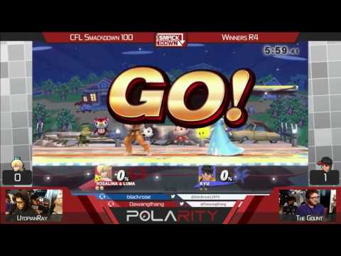 CFL Smackdown 100 WiiU - UtopianRay (Rosalina) vs The Gount (Ryu) - Winners Quarters
