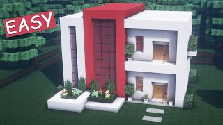 Minecraft: How to Build a Modern House Tutorial (Easy) #1 How to get a nice house!!✔