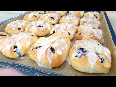 Najlepsze JAGODZIANKI obłędnie pyszne, mięciutkie bułeczki lepsze niż w cukierni 👌 drożdżówki