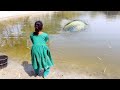 Very Unique Hook Fishing Technique 2022 Village Girls Hunting Big Fish By Hook From Big Pond Hook
