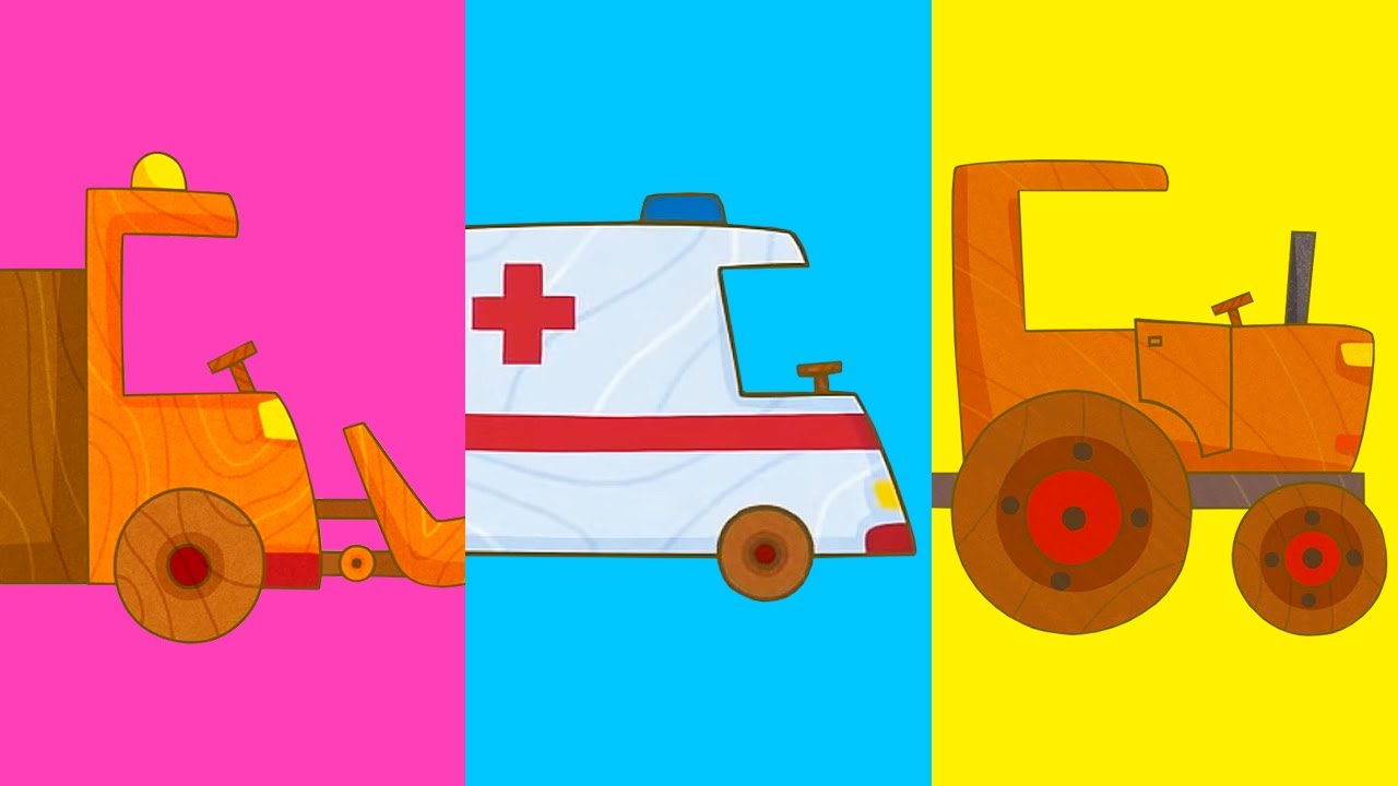 A Car Toons Tractor. Car Cartoons