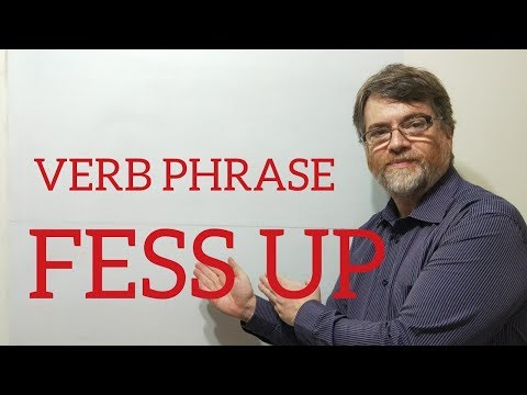 English Tutor Nick P Verb Phrase (75) Fess Up