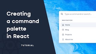 Creating a command palette in React, TypeScript, TailwindCSS using KBar | Tutorial