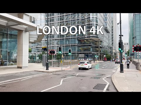 London 4K - Shipyard Skyscrapers - Driving Downtown