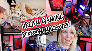 DREAM GAMING BEDROOM TRANSFORMATION! Declutter, Organise & Decorate With Us!