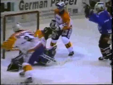 DEL 01-02 SF2 Kassel - Mannheim 2-3OT alle Tore