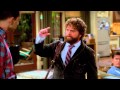 The Complete Two and a Half Men Scene - Due Date Zach Galifianakis