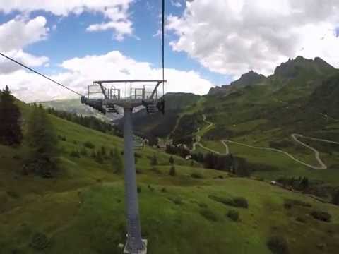 Discesa integrale seggiovia Leitner "Fodom"; Arabba (BL) 29/7/2016 (Chairlift/ Sessellift)