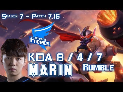 AFs MaRin RUMBLE vs YASUO Mid - Patch 7.16 KR Ranked