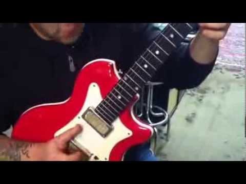 J Gravity Strings 1960's Airline Res-O-Glas Fiberglass Electric Guitar w/ Mesa Boogie Lonestar