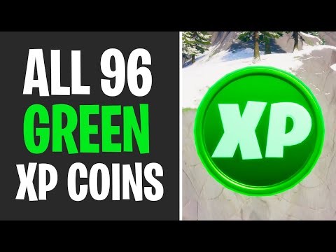 All 96 Green XP Coins Locations WEEK 1-8 - Fortnite