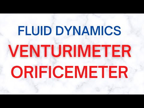 Venturimeter & Orificemeter(Lecture 3.2)