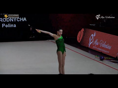 Polina Horodnycha Clubs 28,750 🥈 - International Tournament "Miss Valentine 2024"