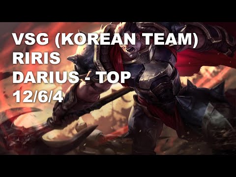 VSG (Korean Team) Riris Top Darius vs Sion - KR Challenger Rank Game 10.7