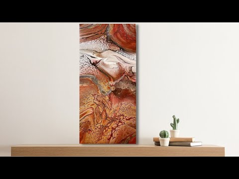 338.  Deconstructed Bloom with a rich color palette! / Aussie bloom acrylic pour / art therapy