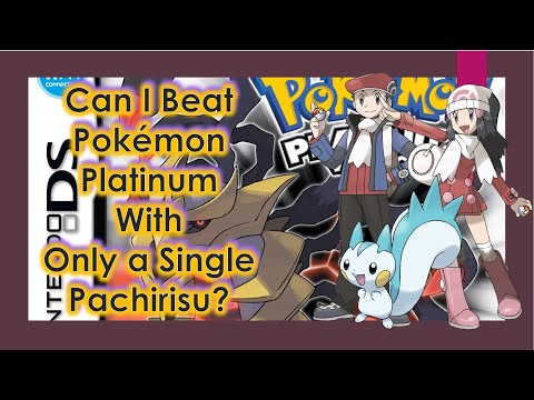 Pokemon Challenge - Rodent Month - Can I Beat Pokemon Platinum with a Single Pachirisu?