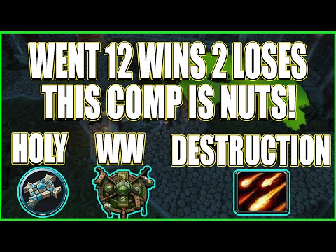 12 WINS - 2 LOSES THIS COMP IS ABSOLUTELY NUTS - WINDWALKER MONK & DESTRUCTION WARLOCK MASSIVE BOLTS
