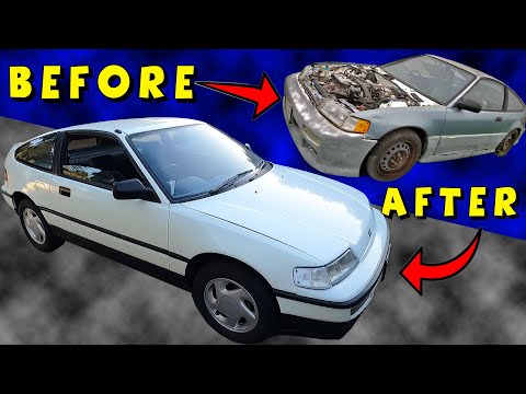 RESCUED HONDA RESTORATION IN 12 MINUTES | 33 YEARS OLD CRX