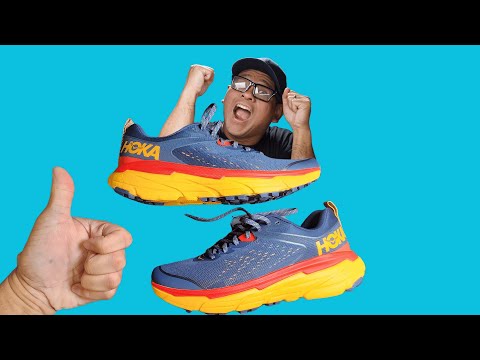 HOKA ONE ONE Mens Challenger ATR 6 Textile Synthetic Outer Space Radiant Yellow Trainers