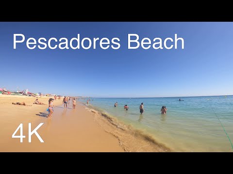 🏖️Pescadores Beach - Algarve, Portugal - Virtual Walking - 4K UHD