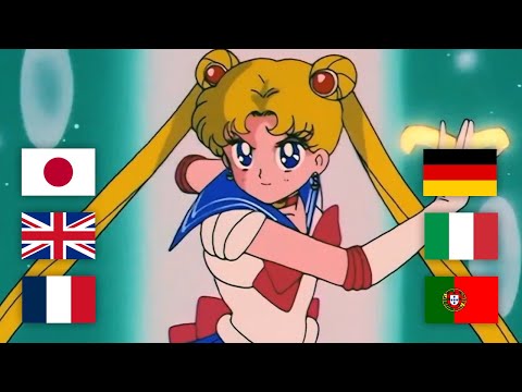 Moon Tiara Stardust in different languages | Sailor Moon (Upscaled Anime)