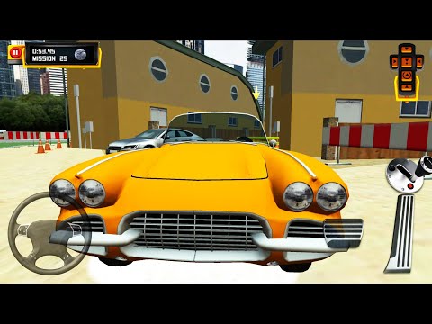 Vintage Convertible Luxury Sedan Driving - Multi Level 4 Parking #3 - Android iOS Gameplay