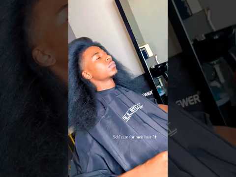 Black Men Long Natural Hair Silk Press 2025 #Blackmen #naturalhair #2025 #blowout #4chair