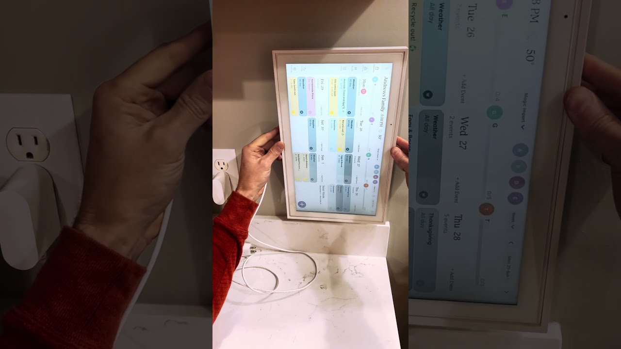 Skylight Calendar - Landscape or Portrait?!? #digitalcalendar