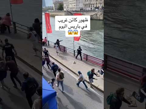 ظهور كائن غريب في باريس حقيقة هذا الفيديو