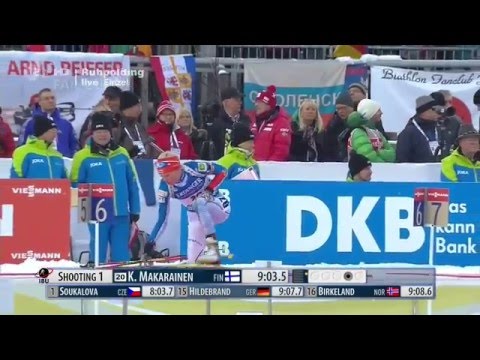 Kaisa Mäkäräinen 2. Platz 15 km Individual Ruhpolding 2016