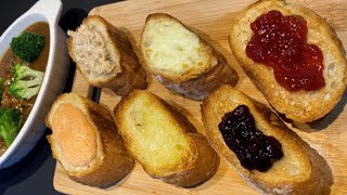 【グルメ・料理】簡単おしゃれにディナー　モーニング　フランスパン トーストでアレンジ　家族で楽しくコロナを乗り切ろう！独身男が作るｗ