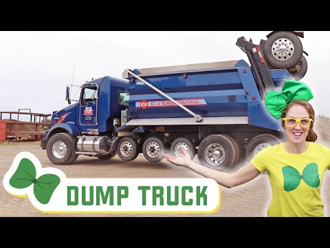 DUMP TRUCK | Big Blue Dump Truck and Front Loader | Season 2 Brecky Breck Field Trips For Kids