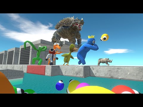 Surviving the Deadly Bridge | Escape from Rainbow Friends! - Animal Revolt Battle Simulator