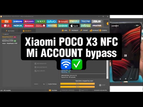 Xiaomi POCO X3 NFC Mi ACCOUNT bypass with Unlock Tool