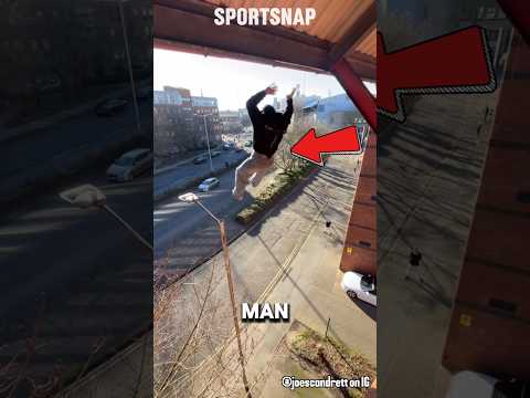 Jumping from a Height and Landing on a Lamp Post! Would You Dare?💀 @joescandrett #jump #shorts