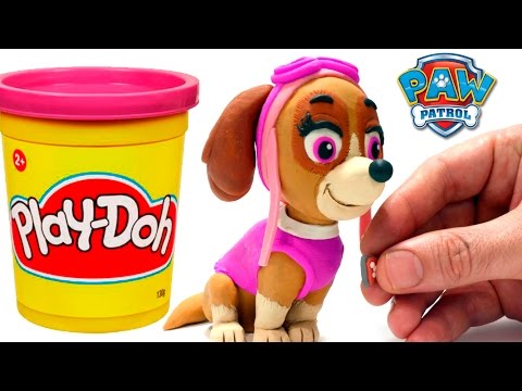 Skye Paw Patrol Stop Motion Play Doh claymation plastilina playdo Patrulla canina de cachorros