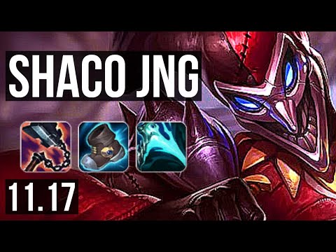 SHACO vs ZAC (JUNGLE) | 7/0/5, 1.5M mastery, Godlike, 300+ games | NA Master | v11.17