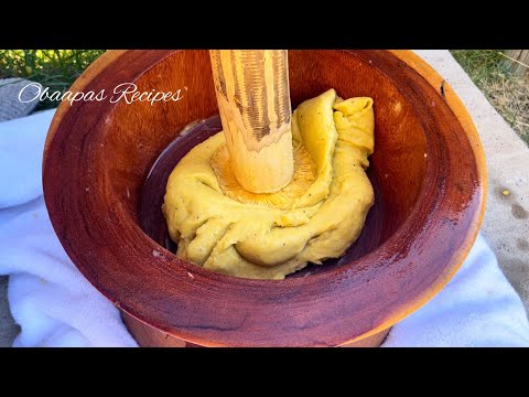 How To Make Authentic Ghanaian Fufu Without Using Cassava, Microwave & Powder. Pure Plantain Fufu!