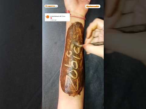 zobia ❤️ beautiful simple mehndi name design ❤️💖#trending #trendingshorts #mehndi #henna #songs #art