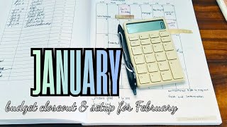 weekly budget check-in: January budget closeout and February budget # 1