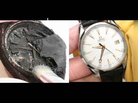Abandoned and Burned Omega Watch.Restoration/Rebuild.#44.