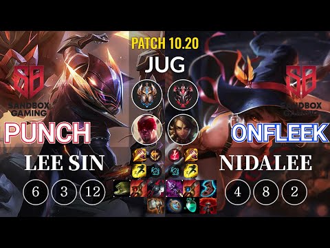 SB Punch Lee Sin vs SB OnFleek Nidalee Jungle - KR Patch 10.20