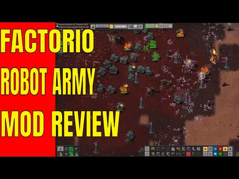 EPIC BITER ANNIHILATION | Robot army Factorio mod review