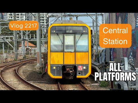 Sydney Trains Vlog 2217: Sydney Central Station ALL Platforms